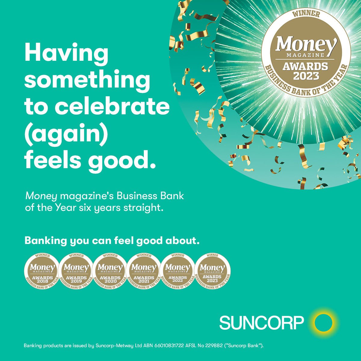Suncorp Bank named Money Magazine's Business Bank of the Year 