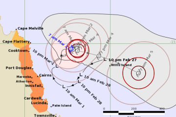 Tropical Cyclone Niran develops off the North Queensland coast 