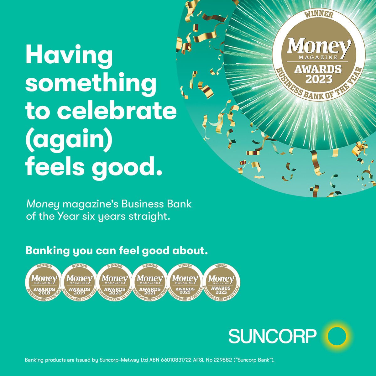 Suncorp Bank named Money Magazine's Business Bank of the Year