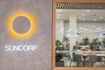 Suncorp logo on shopfront