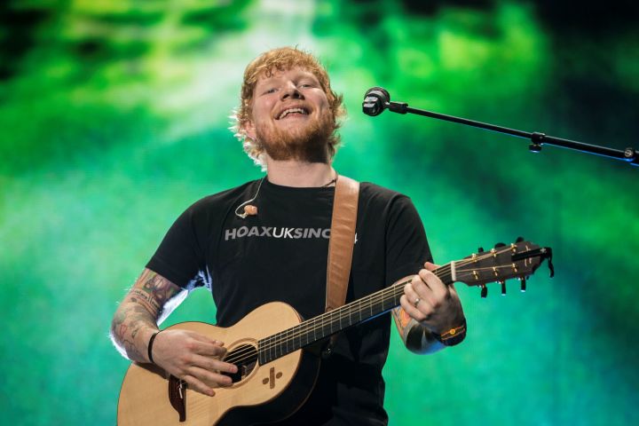 Ed Sheeran performs at Suncorp Stadium in 2018