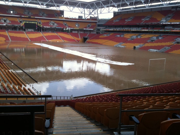Flood in stadium