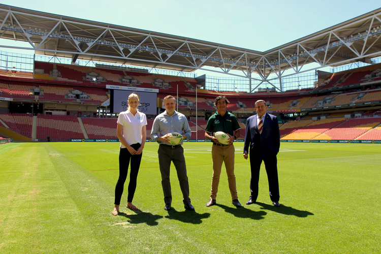 Suncorp stadium Laura Steve JT and Harvey