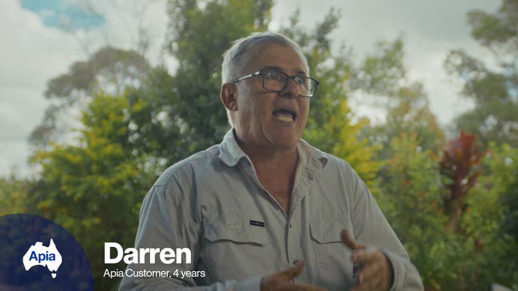 Man sitting outside and talking